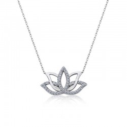 Gümüş Lotus Çiçeği Kolye Gümüş Lotus Çiçeği Kolye