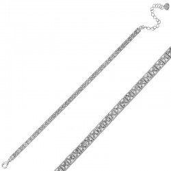 Gümüş Kare Suyolu Bayan Bileklik  Gümüş Kare Suyolu Bayan Bileklik