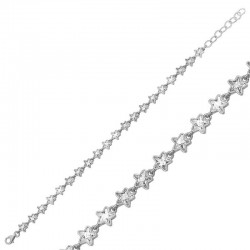 Gümüş Beyaz Yıldız Bayan Bileklik Gümüş Beyaz Yıldız Bayan Bileklik