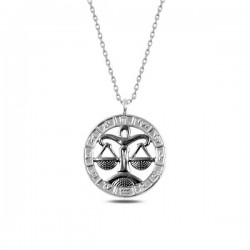 Gümüş Terazi Burcu Kolye Gümüş Terazi Burcu Kolye