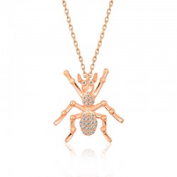 Gümüş Rose Örümcek Bayan Kolye Gümüş Rose Örümcek Bayan Kolye