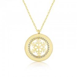 Gümüş Gold Kar Tanesi Bayan Kolye Gümüş Gold Kar Tanesi Bayan Kolye