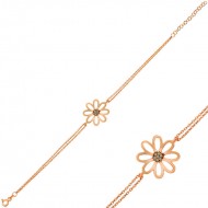 Gümüş Rose Çiçek Bayan Bileklik Gümüş Rose Çiçek Bayan Bileklik