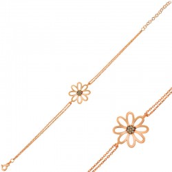 Gümüş Rose Çiçek Bayan Bileklik Gümüş Rose Çiçek Bayan Bileklik