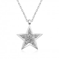 Gümüş Baget Taşlı Yıldız Kolye Gümüş Baget Taşlı Yıldız Kolye