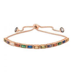 Gümüş Rose Miix Baget Taşlı Asansör Bileklik Gümüş Rose Miix Baget Taşlı Asansör Bileklik