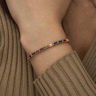 Gümüş Rose Miix Baget Taşlı Asansör Bileklik Gümüş Rose Miix Baget Taşlı Asansör Bileklik