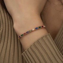 Gümüş Rose Miix Baget Taşlı Asansör Bileklik Gümüş Rose Miix Baget Taşlı Asansör Bileklik