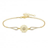 Gümüş Gold Papatya Bileklik Gümüş Gold Papatya Bileklik