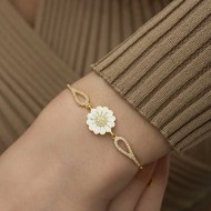 Gümüş Gold Papatya Bileklik Gümüş Gold Papatya Bileklik