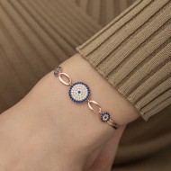 Gümüş Rose Nazar Boncuklu Bileklik Gümüş Rose Nazar Boncuklu Bileklik