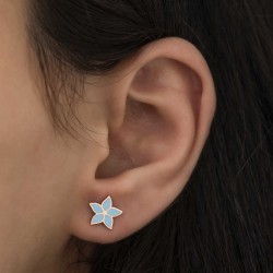 Gümüş Petunya Çiçeği Küpe Gümüş Petunya Çiçeği Küpe