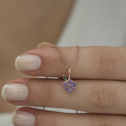 Gümüş Rose Üzüm Figürlü Meyve Kolye Gümüş Rose Üzüm Figürlü Meyve Kolye