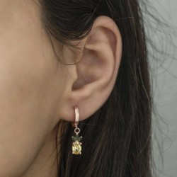 Gümüş Ananas Figür Meyve Küpe Gümüş Ananas Figür Meyve Küpe