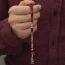 Gümüş Türk Bayrağı Püskül Kesme Tesbih Gümüş Türk Bayrağı Püskül Kesme Tesbih