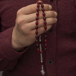 Gümüş Ay Yıldız Püskül Arpa Sıkma Kehribar Tesbih Gümüş Ay Yıldız Püskül Arpa Sıkma Kehribar Tesbih