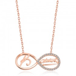 Gümüş Rose Sonsuzluk Kemal Atatürk Bayan Kolye