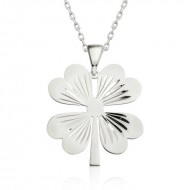 Gümüş Dört Yaprak Yonca Bayan kolye