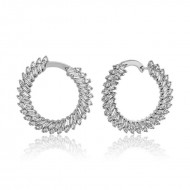 Gümüş Trapez Taşlı  Bayan Küpe Gümüş Trapez Taşlı  Bayan Küpe