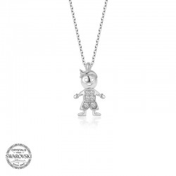 Swarovski Taşlı Gümüş Çocuk Bayan Kolye