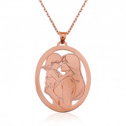 Gümüş Rose Anne Kız Kolye Gümüş Rose Anne Kız Kolye