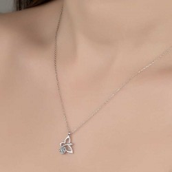 Swarovski Taşlı Gümüş Yusufcuk Bayan Kolye Swarovski Taşlı Gümüş Yusufcuk Bayan Kolye