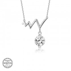 Swarovski Taşlı Gümüş Ritim Bayan Kolye