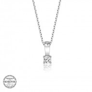 Swarovski Taşlı Gümüş Tektaş Bayan Kolye Swarovski Taşlı Gümüş Tektaş Bayan Kolye