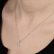 Swarovski Taşlı Gümüş Sonsuzluk Bayan Kolye Swarovski Taşlı Gümüş Sonsuzluk Bayan Kolye