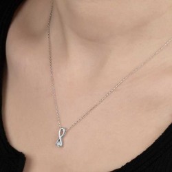 Swarovski Taşlı Gümüş Sonsuzluk Bayan Kolye Swarovski Taşlı Gümüş Sonsuzluk Bayan Kolye