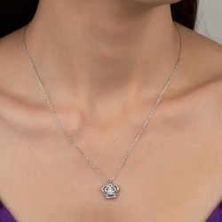 Swarovski Taşlı Gümüş Melek Bayan Kolye Swarovski Taşlı Gümüş Melek Bayan Kolye