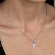 Swarovski Taşlı Gümüş Çocuk Bayan Kolye Swarovski Taşlı Gümüş Çocuk Bayan Kolye