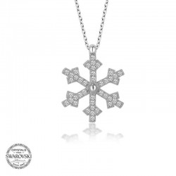 Swarovski Taşlı Gümüş Kartanesi Bayan Kolye