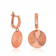 Gümüş Desenli Rose Pul Küpe Gümüş Desenli Rose Pul Küpe