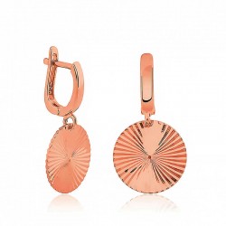 Gümüş Desenli Rose Pul Küpe Gümüş Desenli Rose Pul Küpe