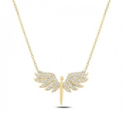 Gümüş Gold Mikail Meleği Bayan Kolye