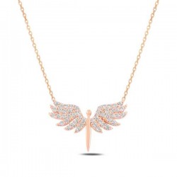 Gümüş Rose Mikail Meleği Bayan Kolye Gümüş Rose Mikail Meleği Bayan Kolye