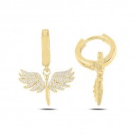 Gümüş Mikail Meleği Bayan Küpe Gümüş Mikail Meleği Bayan Küpe