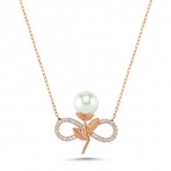 Gümüş Sonsuz İnci Bayan Kolye Gümüş Sonsuz İnci Bayan Kolye