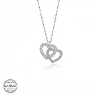 Swarovski Taşlı Gümüş Kalp Bayan Kolye Swarovski Taşlı Gümüş Kalp Bayan Kolye