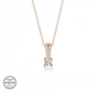 Swarovski Taşlı Gümüş Tektaş Bayan Kolye Swarovski Taşlı Gümüş Tektaş Bayan Kolye