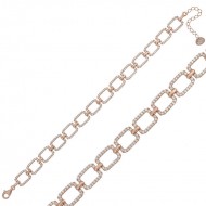 Gümüş Rose Kare Taşlı Bayan Bileklik Gümüş Rose Kare Taşlı Bayan Bileklik