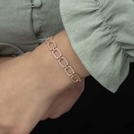 Gümüş Rose Kare Taşlı Bayan Bileklik Gümüş Rose Kare Taşlı Bayan Bileklik