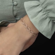Gümüş Rose Oval Taşlı Bayan Bileklik Gümüş Rose Oval Taşlı Bayan Bileklik