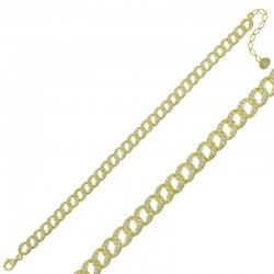 Gümüş Gold Taşlı Gurmet Bayan Bileklik