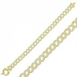 Gümüş Gold Taşlı Gurmet Bayan Bileklik Gümüş Gold Taşlı Gurmet Bayan Bileklik