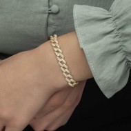 Gümüş Gold Taşlı Gurmet Bayan Bileklik Gümüş Gold Taşlı Gurmet Bayan Bileklik