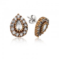 Gümüş Otantik Damla Çivili Küpe Gümüş Otantik Damla Çivili Küpe