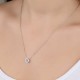 Peraland - Swarovski Taşlı Gümüş Çember Tektaş Bayan Kolye Swarovski Taşlı Gümüş Çember Tektaş Bayan Kolye