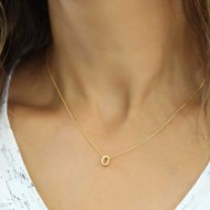 Gümüş Gold 3 Boyutlu Harf O Bayan Kolye Gümüş Gold 3 Boyutlu Harf O Bayan Kolye